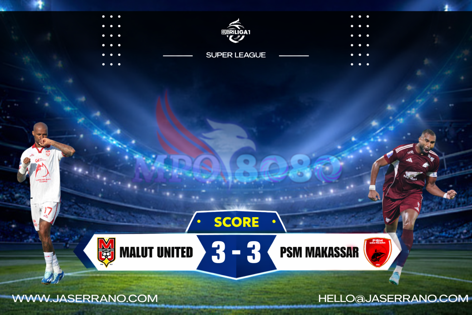Hasil Malut United vs PSM Makassar 3-3 Super League Indonesia