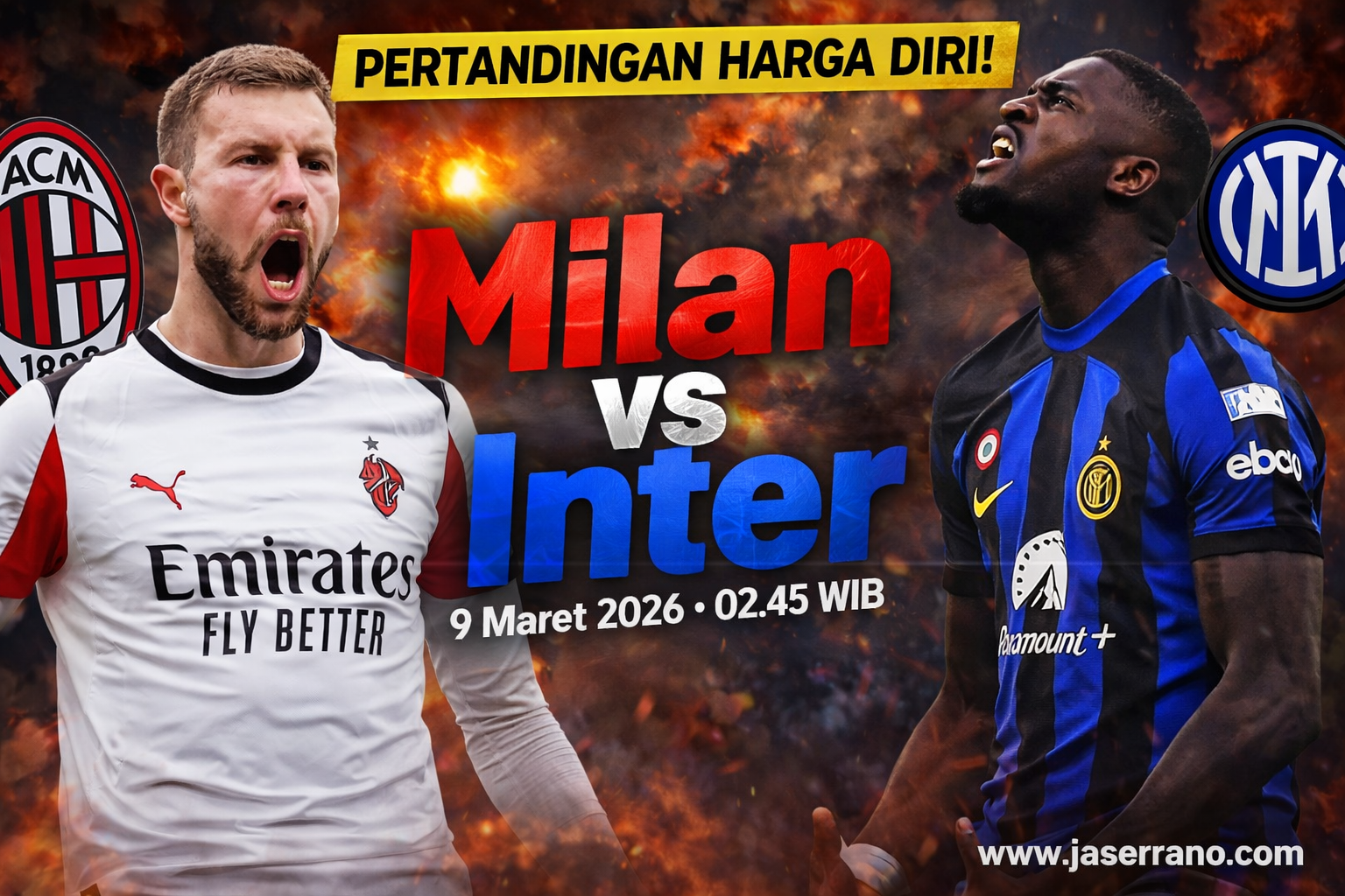 Prediksi Milan vs Inter 9 Maret 2026
